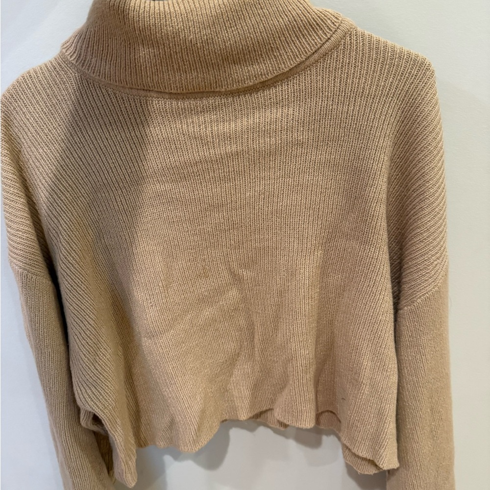 H&M Beige Cowl Neck Sweater